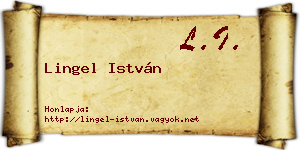 Lingel István névjegykártya
